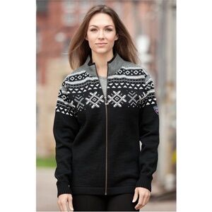 Dale of Norway Wool Dovre Sweater Jacket Black XL Unisex
